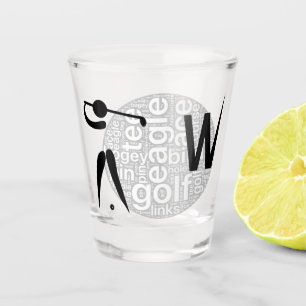 Personalisiertes Golf-Whisky-Schuss-Glas Schnapsglas