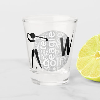 Personalisiertes Golf-Whisky-Schuss-Glas Schnapsglas
