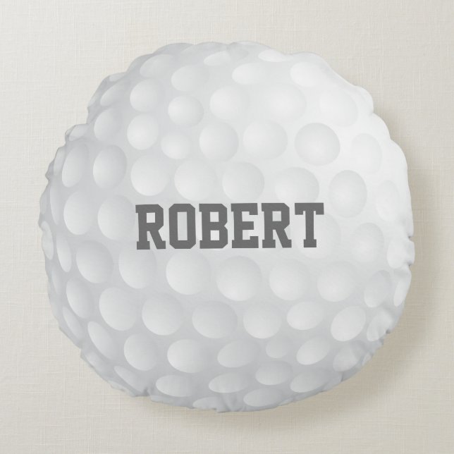 Personalisiertes Golfball-Kissen Rundes Kissen (Vorderseite)