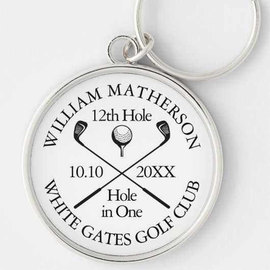 Personalisiertes Golfcenter in einem klassischen,  Schlüsselanhänger (Vorne)