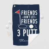 Personalisiertes Golfen Lass Freunden 3 Putt-Tasch Golfhandtuch (Insitu)