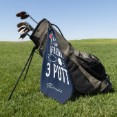 Personalisiertes Golfen Lass Freunden 3 Putt-Tasch Golfhandtuch (Gras)