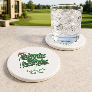 Personalisiertes Golfer-Geschenk Lustiges Chippin' Getränkeuntersetzer