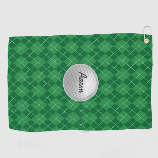 Personalisiertes Golfer Golf Handtuchgeschenk Golfhandtuch (Horizontal)