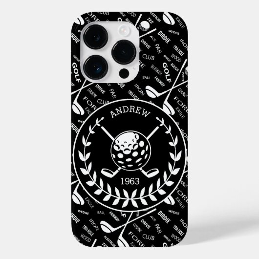 Personalisiertes Golfer-Logo Case-Mate iPhone Hülle (Rückseite)