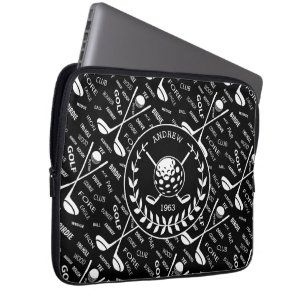 Personalisiertes Golfer-Logo Laptopschutzhülle
