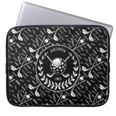 Personalisiertes Golfer-Logo Laptopschutzhülle (Vorderseite)