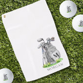 Personalisiertes Golfer Monogramm Golfhandtuch