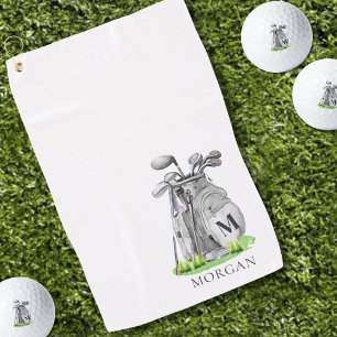 Personalisiertes Golfer Monogramm Golfhandtuch