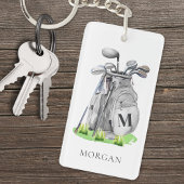Personalisiertes Golfer Monogramm Schlüsselanhänger