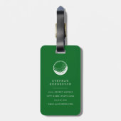 Personalisiertes Golfgepäcketikett Gepäckanhänger (Rückseite vertikal)