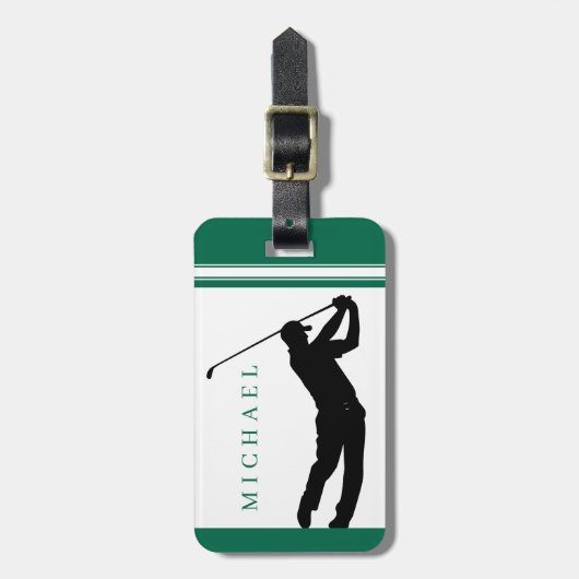 Personalisiertes Golfgepäcketikett Gepäckanhänger (Vorderseite vertikal)