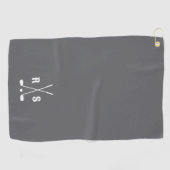 Personalisiertes Golfgeschenk mit Anfangsbuchstabe Golfhandtuch (Horizontal)
