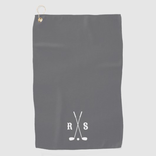 Personalisiertes Golfgeschenk mit Anfangsbuchstabe Golfhandtuch (Vorderseite)