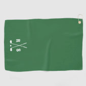 Personalisiertes Golfgeschenk mit Anfangsbuchstabe Golfhandtuch (Horizontal)