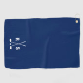 Personalisiertes Golfgeschenk mit Anfangsbuchstabe Golfhandtuch (Horizontal)