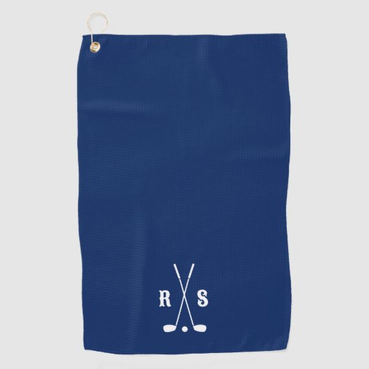 Personalisiertes Golfgeschenk mit Anfangsbuchstabe Golfhandtuch (Vorderseite)