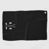 Personalisiertes Golfgeschenk mit Anfangsbuchstabe Golfhandtuch (Horizontal)
