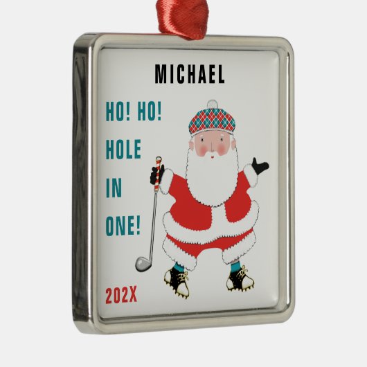 Personalisiertes Golfgeschenk Ornament Aus Metall (Rechts)