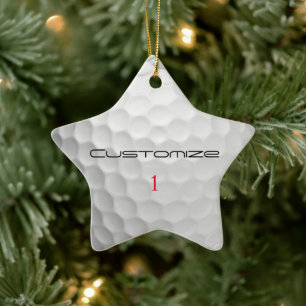 Personalisiertes Golfgesteck mit individuellem Nam Keramik Ornament