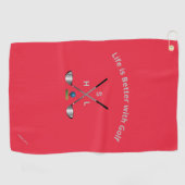 Personalisiertes Golfhandtuch mit Monogramm - Ruhe (Horizontal)