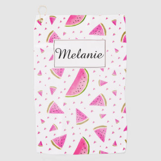 Personalisiertes Golfhandtuch mit rosa Wassermelon