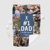 Personalisiertes Golfhandtuch "No.1 Dad" mit Fotos (Insitu)
