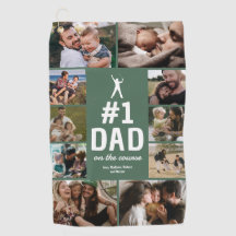 Personalisiertes Golfhandtuch "No.1 Dad" mit Fotos