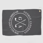 Personalisiertes Golfklub-Monogramm-Geschenk Golfhandtuch (Horizontal)