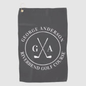 Personalisiertes Golfklub-Monogramm-Geschenk Golfhandtuch (Vorderseite)