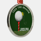 Personalisiertes Golfkollektiv Ornament Aus Metall (Rechts)