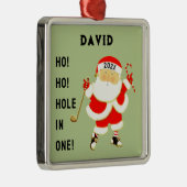 personalisiertes Golfloch-in-one-Keepake Ornament Aus Metall (Rechts)