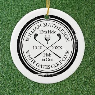 Personalisiertes Golfloch mit einem Foto - Keepake Keramik Ornament