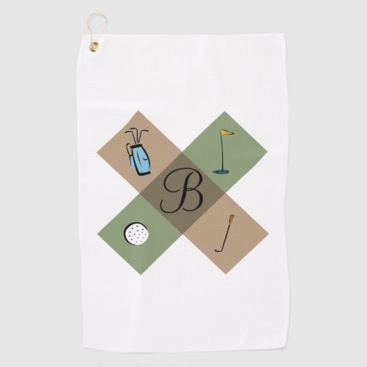 Personalisiertes Golflogo Golfhandtuch (Vorderseite)