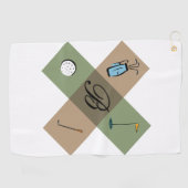 Personalisiertes Golflogo Golfhandtuch (Horizontal)
