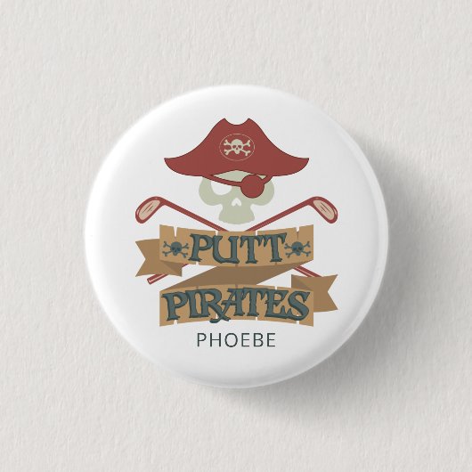 Personalisiertes Golfputt Pirates Golfsport Button (Vorderseite)