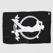 Personalisiertes Golfschwingen Herren Golfhandtuch (Horizontal)