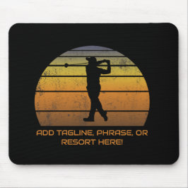 Personalisiertes Golfspielen Fan Golf Retro Vintag Mousepad