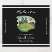 Personalisiertes Golfsymbol Bierflaschenetikett (Einzelnes Label)