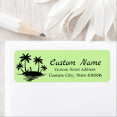 Personalisiertes Golfthema Palm Tree Rücksendeadre (Insitu)