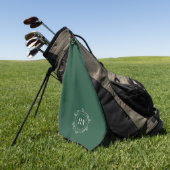 Personalisiertes Golftuch mit Initialen Golfhandtuch (Gras)