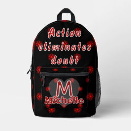 Personalisiertes gotisches Blumen-Designmuster Bedruckter Rucksack