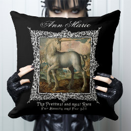 Personalisiertes Gotisches Einhorn Mittelalterlich Kissen