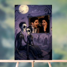 Personalisiertes gotisches Halloween-Foto Acrylschild