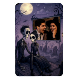Personalisiertes gotisches Halloween-Foto Magnet