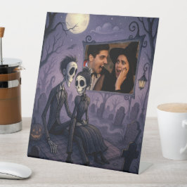 Personalisiertes gotisches Halloween-Foto Sockelschild