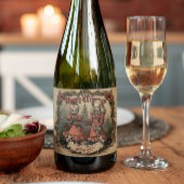 Personalisiertes Gotisches Weihnachtsweinlabel Schaumweinetikett