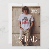 Personalisiertes Grad Foto - Lässig Moderner Absch Einladung (Vorderseite)