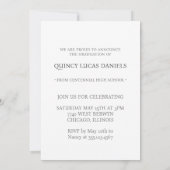 Personalisiertes Grad Foto - Lässig Moderner Absch Einladung (Rückseite)