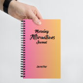 Personalisiertes Gradient Morning Affirmations Jou Notizblock